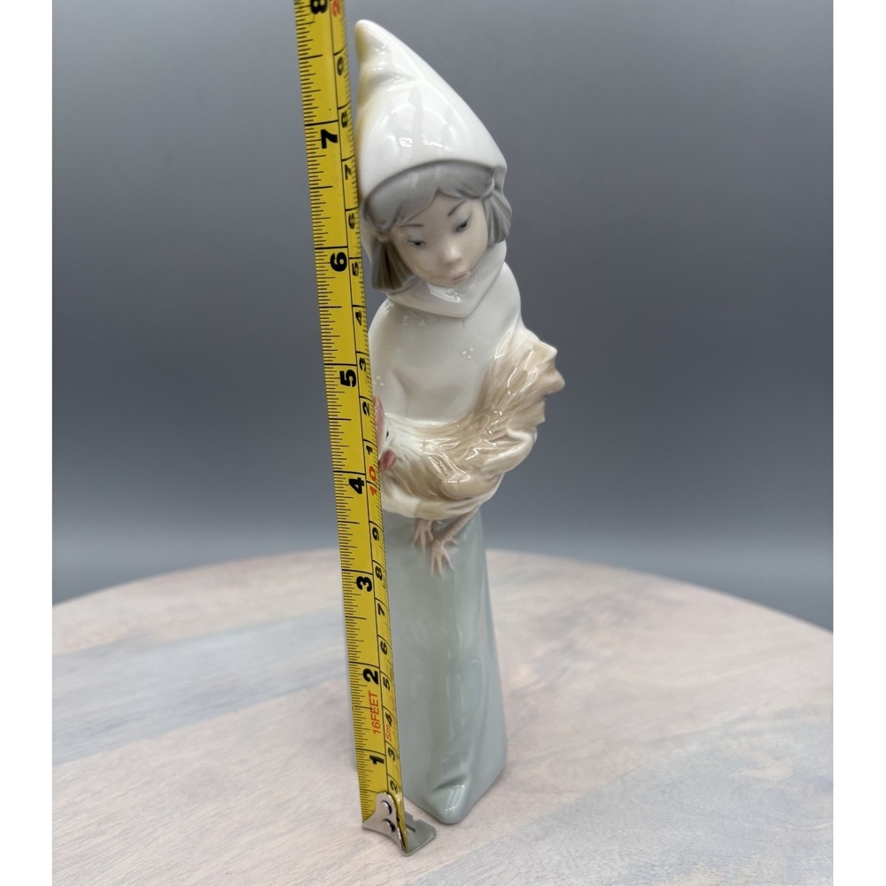 Vintage Lladro Figurine Shepherdess with Rooster 2001 Retired 4677 Made in Spain - Picture 10 of 16